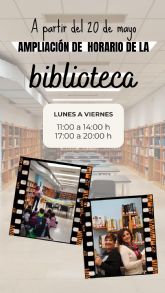 La Biblioteca Municipal amplia su horario de apertura