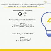Corte del suministro eléctrico en las pedanías de Morata y Nogalte los próximos días 19 y 21 de junio, respectivamente