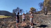 Podemos exige desde el escenario del incendio forestal de Jumilla ms medios para luchar frente al fuego