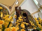 La figura de San Antn, atribuida a Salzillo, regresa a Puebla de Soto 15 anos despus