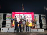 Noelia Juan y David Cantero, vencedores de la lite en el Campeonato de España de Triatln Sprint de guilas