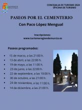 La Concejalía de Turismo organiza el próximo Paseo por el Cementerio de Molina de Segura el domingo 22 de septiembre