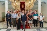 Manuel Jabois, Ángeles Caso, Javier Moro, Almudena Cid, Emilia Landaluce y Rosa Belmonte, en la Feria del Libro de Cartagena