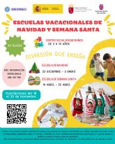 Abierto el plazo de inscripción para las aulas vacacionales de Navidad y Semana Santa