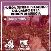 El Partido y las Juventudes Comunistas de la Región de Murcia apoyan la huelga general del sector del campo