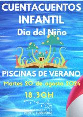 Las piscinas municipales de verano acogern un cuentacuentos infantil el prximo 20 de agosto