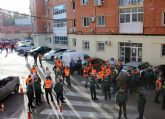 La Guardia Civil realiza un simulacro de evacuacin en el acuartelamiento de Vistalegre(Murcia)