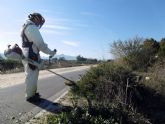 La limpieza de los 26km del carril bici entre El Raal y Contraparada permite disfrutar de un paseo seguro e integrado en la naturaleza