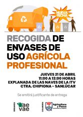 Nueva recogida de envases agrcolas en Chipiona