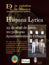 Cehegín inaugura las actividades paralelas de la exposición “De la palabra a la música” con un concierto de Hispana Lyrica Cehegín inaugura las actividades paralelas de la exposición “De la palabra a la música” con un concierto de Hispana Lyrica