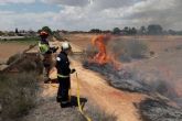 Bomberos de Cartagena sofocan un incendio de matorral en Las Tejeras