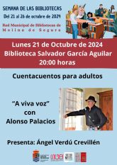 Alonso Palacios ofrece el cuentacuentos para adultos A viva voz hoy lunes 21 de octubre