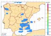 Temporal de lluvia y viento en España en los próximos días. Lluvia débil y viento fuerte en la Región de Murcia