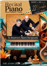 Recital de piano a cuatro manos, a cargo de Schiavo y Marchegiani, para celebrar la festividad de Santa Cecilia en el Teatro Villa de Molina el viernes 22 de noviembre