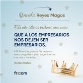 FRECOM pide a los Reyes Magos que 'a los empresarios nos dejen ser empresarios'