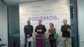 Podemos anuncia que no estar presente en el Pacto Regional sobre Infraestructuras 'mientras Pedro Antonio Snchez no dimita o prospere la mocin de censura'