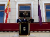 El balcón del Ayuntamiento luce por primera vez una colgadura con el escudo de la Junta de Hermandades Pasionarias de Cieza El balcón del Ayuntamiento luce por primera vez una colgadura con el escudo de la Junta de Hermandades Pasionarias de Cieza
