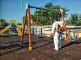 El Ayuntamiento emprende la desinfeccin de los parques infantiles del municipio