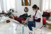 La campaña de donacin de sangre logra ms de medio centenar de donaciones en una mañana