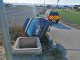 Vehículo accidentado en el Campillo, Lorca