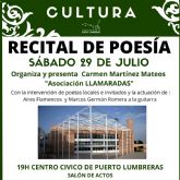 Puerto Lumbreras acoger un nuevo recital de poesa este sbado, 29 de julio