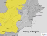 Fuertes tormentas durante la tarde del domingo en el interior de la Región de Murcia