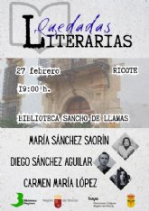 “Quedada literaria” en la Biblioteca de Ricote “Quedada literaria” en la Biblioteca de Ricote