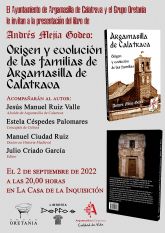 La Casa de la Inquisicin de Argamasilla de Calatrava acoge la presentacin del libro sobre las familias rabaneras de Andrs Mejia Godeo