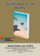 María José Avilés Sánchez presenta su libro Cartas a nadie el jueves 26 de octubre en la Biblioteca Salvador García Aguilar de Molina de Segura