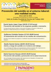 Jornada sobre la prevencin del suicidio en el entorno laboral, en la Universidad de Murcia