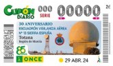 El Escuadrn de Vigilancia Area n 13 de Sierra Espua celebra su 30 aniversario en el cupn de la ONCE el 29 de abril