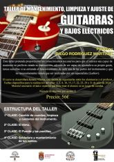 Taller de mantenimiento, limpieza y ajustes de bajos y guitarras eléctricas