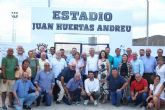El Ayuntamiento rinde homenaje a Juan Huertas, El frontn de Los Belones, dando su nombre al campo de ftbol de la localidad