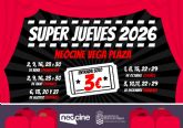 La Concejalía de Cultura y Neocine Vega Plaza presentan otro año más el programa Los Súper Jueves de Cine con entradas a 3 euros a partir del día 2 de abril La Concejalía de Cultura y Neocine Vega Plaza presentan otro año más el programa Los Súper Jueves de Cine con entradas a 3 euros a partir del día 2 de abril