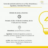 La Viña, Almendricos y Aguaderas sufrirán el miércoles la interrupción del suministro de luz por la ampliación de la red eléctrica