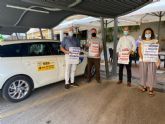 El colectivo de taxistas de Lorca ayudar a difundir entre sus usuarios la campaña 'Lorca te cuida' que persigue frenar la cadena de contagios por Covid19