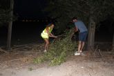 Seis tornados dejan árboles caídos, desplazamientos de contenedores y una valla derribada en Lorca