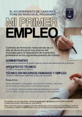 El Ayuntamiento de Caravaca brinda la primera oportunidad laboral a jvenes titulados a travs del programa Mi primer empleo