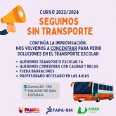 Escolares sin transporte, sin aulas, sin profesorado y sin comida