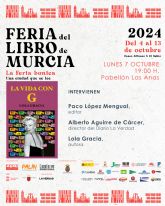 Lola Gracia presentará La vida con G el próximo 7 de octubre en La Feria del Libro de Murcia