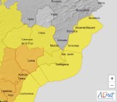 Activan el plan en fase de preemergencia ante la previsión de lluvias en toda la Región de Murcia