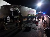 Un camionero herido en accidente ocurrido en la autovía A-7, a la altura de Librilla Un camionero herido en accidente ocurrido en la autovía A-7, a la altura de Librilla