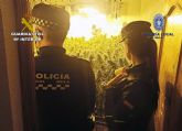 Desmantelan un invernadero con más de un centenar de plantas de marihuana en una vivienda del casco antiguo de Mula