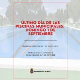 Las piscinas municipales de Mula cierran la temporada de verano con entrada gratuita