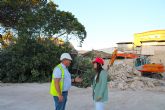 Derriban dos propiedades del solar donde se construir el Centro de Salud de San Cristbal en Lorca