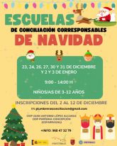 Un total de 120 niños podrn disfrutar de las Escuelas de Conciliacin Corresponsables de Navidad puestas en marcha por el Ayuntamiento de Puerto Lumbreras