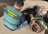 La Guardia Civil detiene a dos jvenes en Cartagena por la sustraccin de ms de media tonelada de cobre de telefona