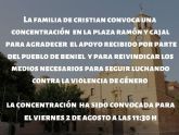 La familia de Cristian ha convocado una concentracin en la plaza Ramn y Cajal